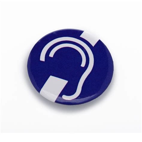 International Deaf Symbol Blue Pin Badge Hearing Dogs For Deaf People