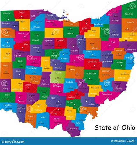 Ohio State Mapa