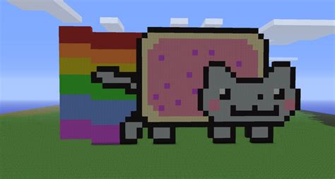 Nyan Cat Pixel Art Minecraft