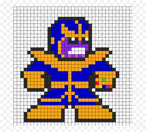 Thanos Thanos Minecraft Pixel Art Emojiinfinity Gauntlet Emoji