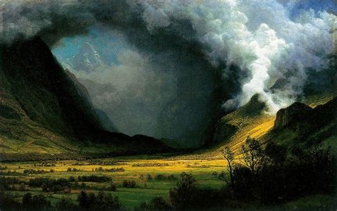 Storm In The Mountains Albert Bierstadt Landscape Paintings Albert