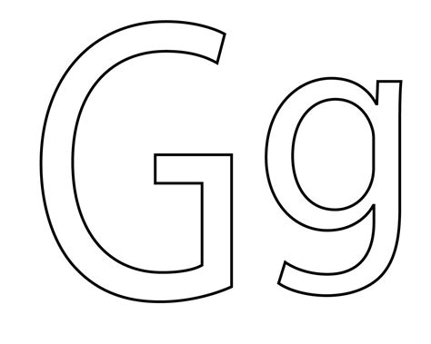 Letter G Coloring Pages Sketch Coloring Page