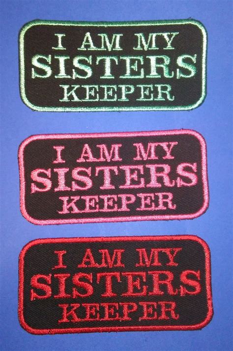 I Am My Sisters Keeper Patch Etsy