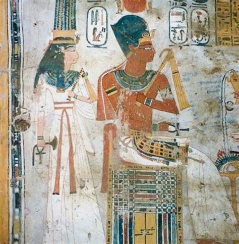 pharaoh amenhotep iii and queen tiye ancient egyptian tomb mural 18th dynasty land of punt