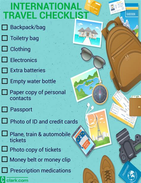 International Travel Checklist What To Pack For Your Trip Abroad