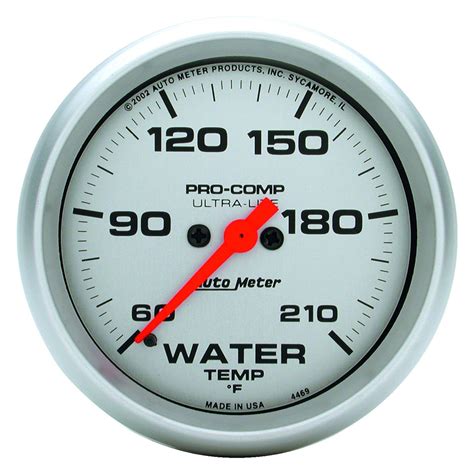 Auto Meter 4469 Ultra Lite Series 2 58 Water Temperature Gauge 60
