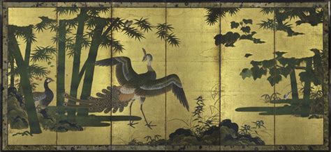 Peacocks And Bamboo Japanese Art Poster Prints Art