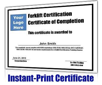 Free printable forklift license template. Forklift Certification Kit - Get Your Employees Forklift ...