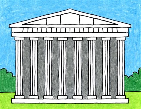 How To Draw Greek Temples Spraypaintingnerfguns