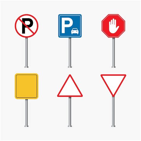 Premium Vector Traffic Signs Set Road Signs