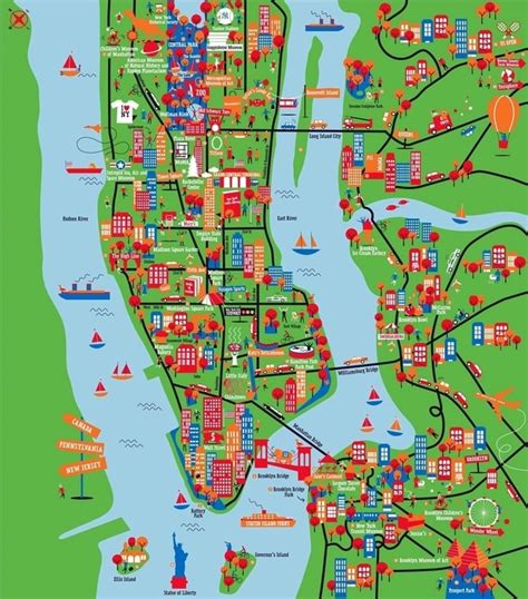 map of manhattan tourist spots grazia gilbertina