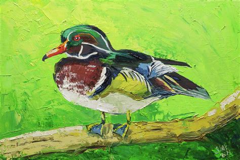 Wood Duck Painting By Nataly Mak Fine Art America