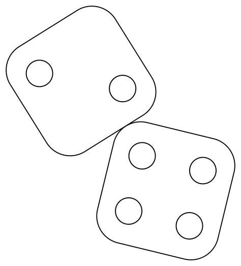Dice Coloring Page Colouringpages