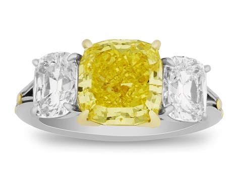 Fancy Vivid Yellow Diamond Ring 370 Carats Ms Rau