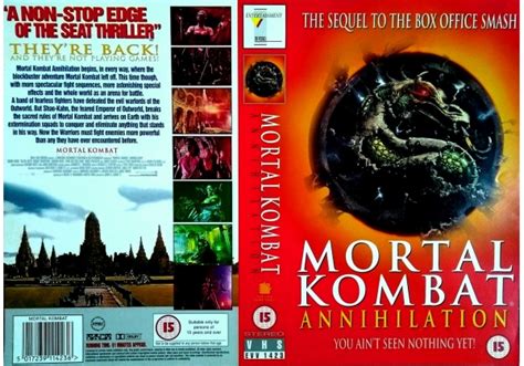Mortal Kombat Annihilation 1997 On Entertainment In Video United