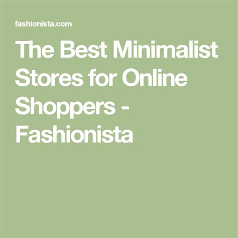 The Best Minimalist Stores For Online Shoppers Fashionista Winter