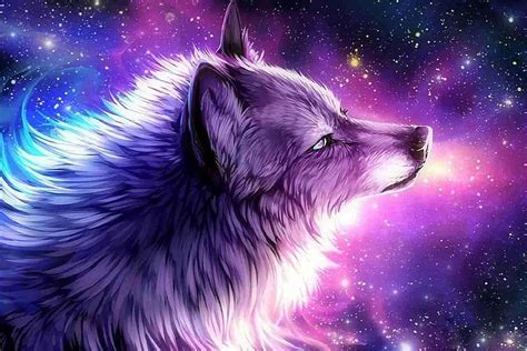 Galaxy Wolf Purple Spirit Wolf Hd Wallpaper Pxfuel