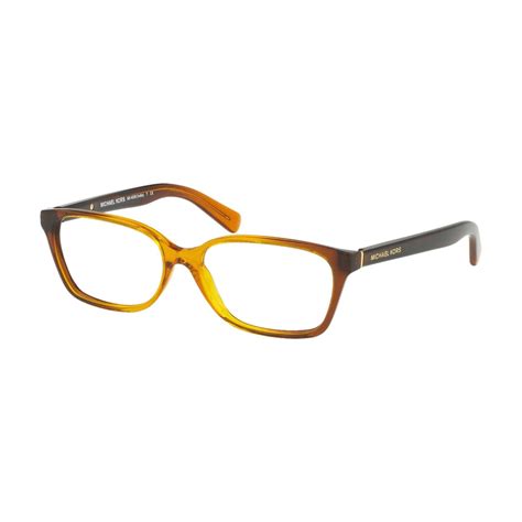 Michael Kors Mk 4039 3218 Lyra Amber Gradient Rectangular Women S Acetate Eyeglasses Amber