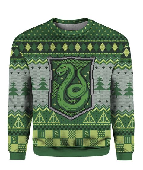 Harry Potter Slytherin Ugly Christmas Sweater For Men Women Slytheri