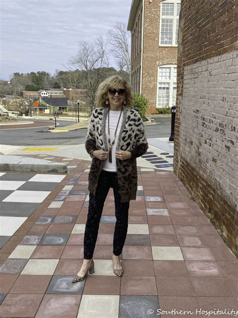 Fashion Over 50 Leopard Cardigan Sweater Southern Hospitality