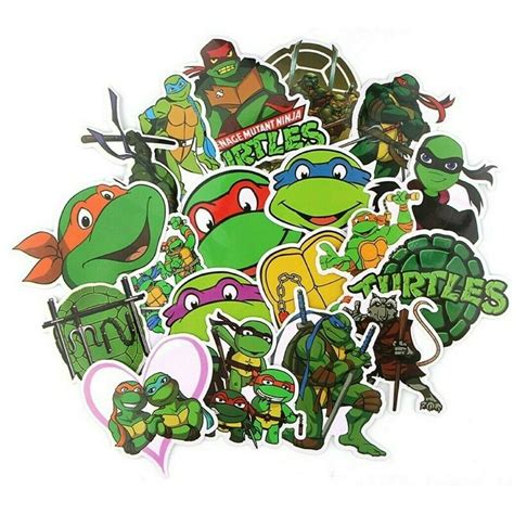 Teenage Mutant Ninja Turtles Themed Set Of 19 Assorted Stickers Decal