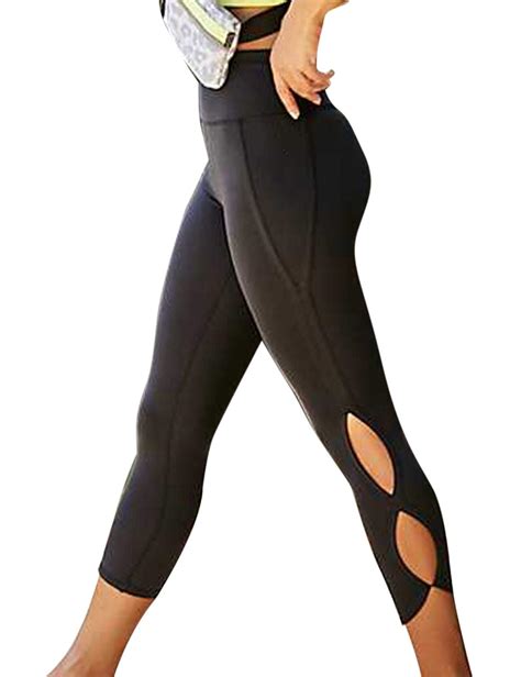 Buy Bmjl Women S Tummy Control High Waisted Leggings Cutout Capri Yoga Pants Athletic Activewear