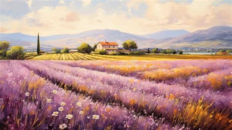 Lavender Field Realistic Stock Illustrations 237 Lavender Field