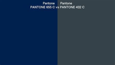 Pantone 655 C Vs Pantone 432 C Side By Side Comparison