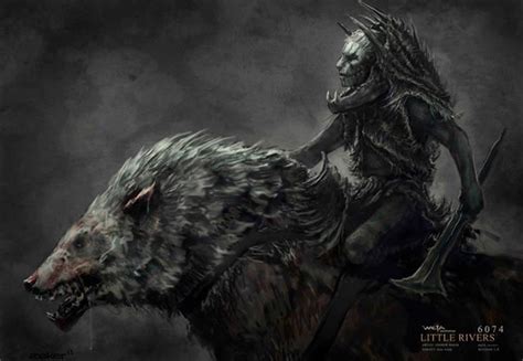 Warg Rider In Fine Art By Andrew Baker The Hobbit Middle Earth