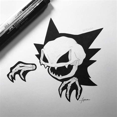 Skeleton Sketchdrawing Of Haunter Take A Cool Twist On Pokemon With