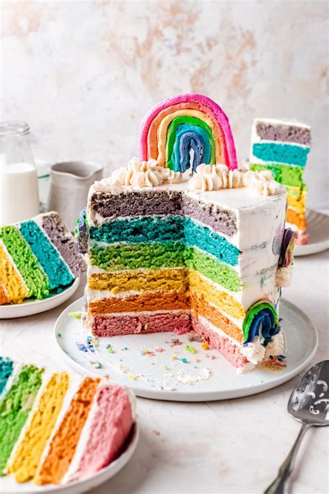 Easy Vegan Rainbow Cake Recipe Natural Colors The Banana Diaries