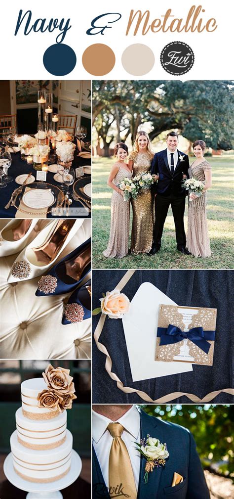 Navy blue and gold wedding gold wedding colors wedding themes wedding decorations white gold wedding cakes wedding ideas in blue navy gold marine be inspired by our navy blue & gold wedding color palette, featuring rich gold and bold navy. 7 Classic Navy Blue Wedding Colors with Matching Wedding ...