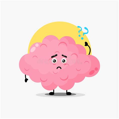 Brain Confused Emotion Inside Head About Self Confidence Stock Vector