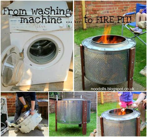 The drum of a washing machine is perfect for a fire pit. Fiery DIY: Make Your Own Super-Cool Modern Concrete Fire Pit