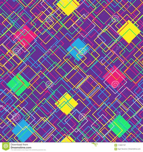 Colorful Seamless Pattern On Violet Background Modern Concept With