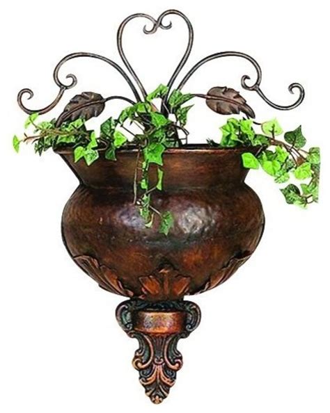 Metal Wall Planter Traditional Indoor Pots And Planters