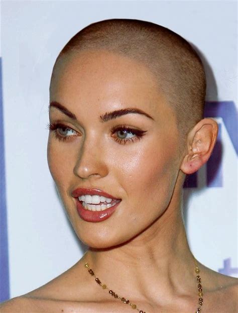 Megan Fox Shaved Bald Head Women Shaved Head Women Girls With Shaved Heads Buzz Cut Women
