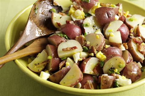 This german potato and broccoli salad is best served warm. German Potato Salad With Eggs, Bacon, and Vinegar Dressing ...