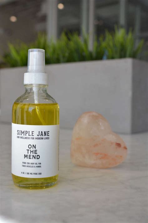 On The Mend Cbd Massage Oil 4oz Simple Jane