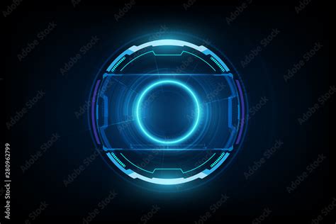 Futuristic Sci Fi Hud Circle Element Abstract Hologram Design