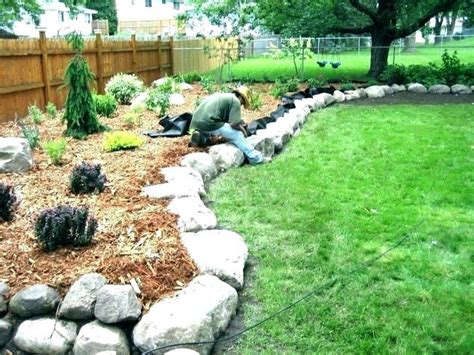 Flower Beds With Rocks Rock Bed Ideas Garden Edging For Small Gardens
