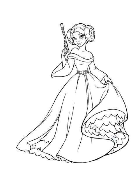 Desenho De Princesa Leia Para Colorir Tudodesenhos