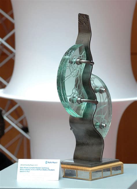 Glass Steel Presentation Award Uk Community Timothy Carter Glass Steel Sculpture Glass