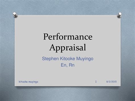 Performance Appraisal For Nursing Staff