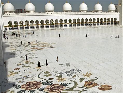 Sheikh Zayed Grand Mosque Abu Dhabi The Marble Floor Decorations