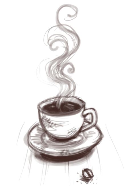 A Cup Of Coffee By Blackbirdink On Deviantart