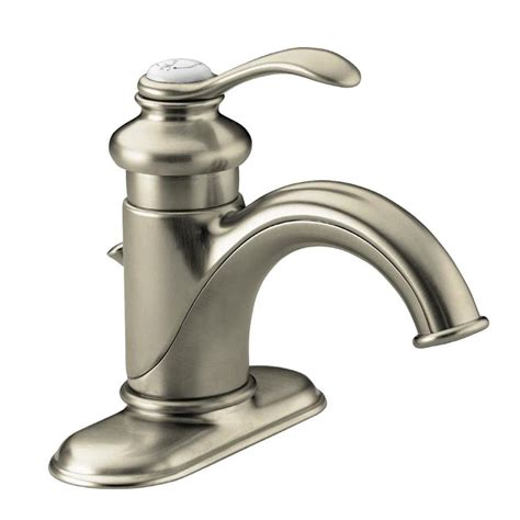 Faucet finishes in the bathroom are similar to those used in current kitchen designs, with brushed. KOHLER Fairfax Vibrant Brushed Nickel 1-handle 4-in ...