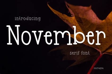 November Font By Miraipa · Creative Fabrica