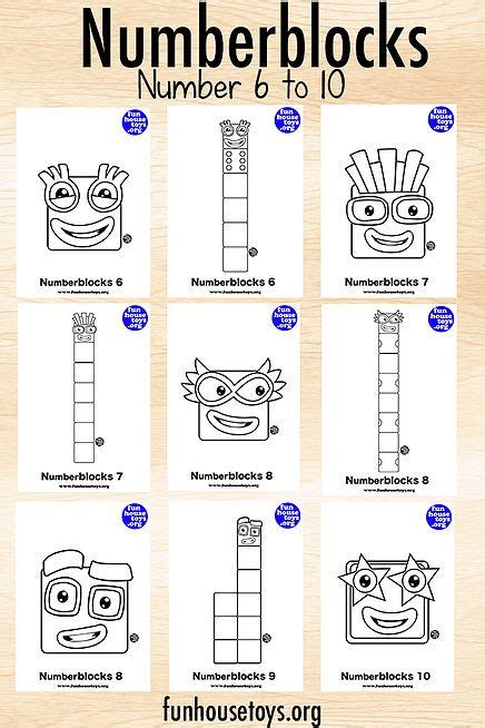 Numberblocks Coloring Pages 6 Coloring Book