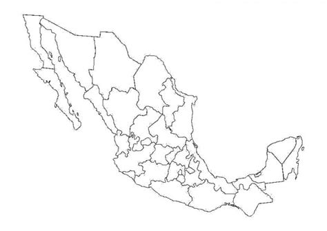 Mapas Del Estado De México Para Descargar Y Colorear Colorear Imágenes